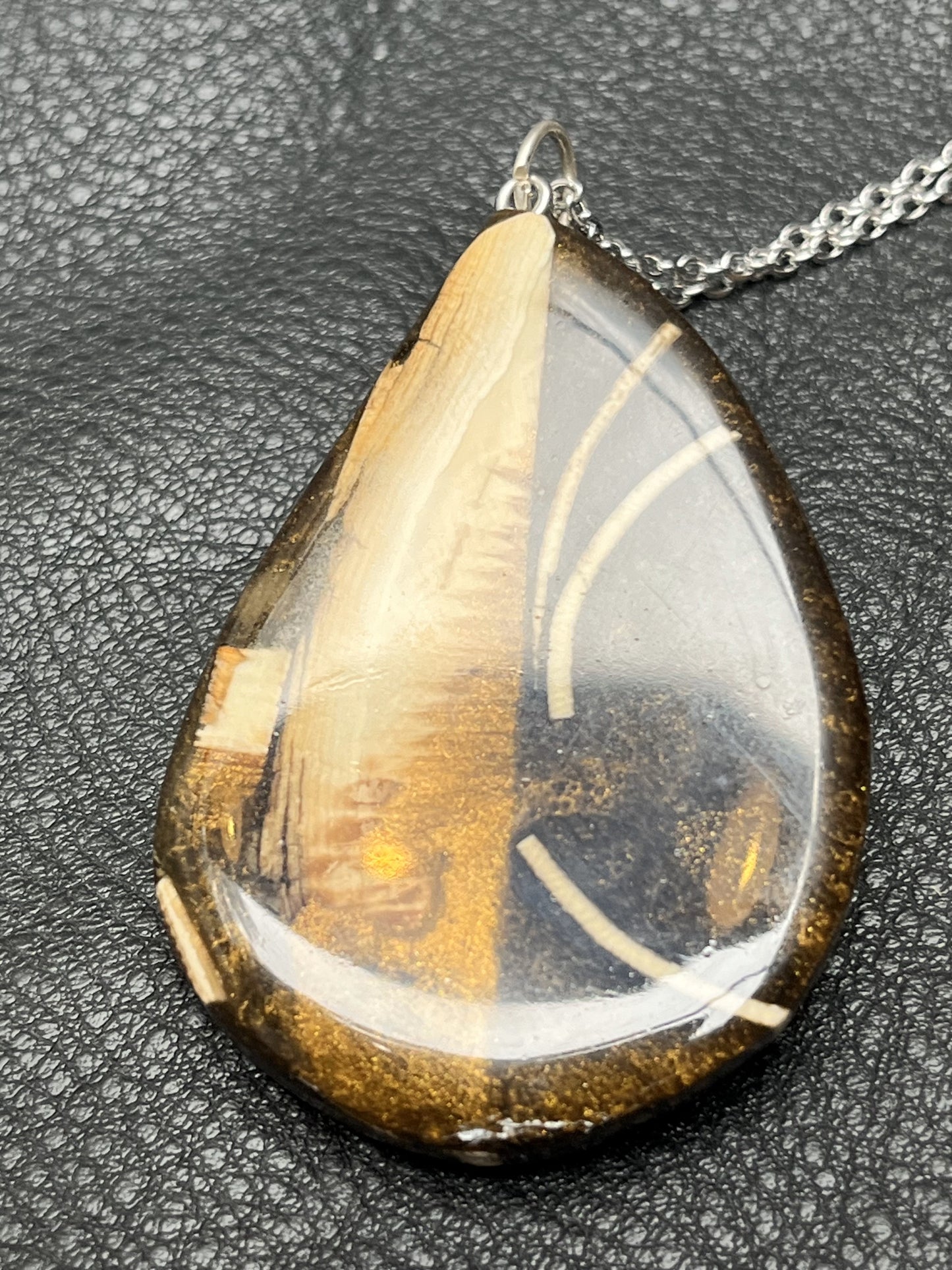 02 Poetic Tree. Fine jewelry made from ancient mammoth ivory. Pendent by Jock Hildebrand.