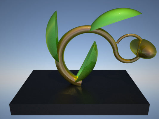 Sculpture Design "Green, In Love with this World"
