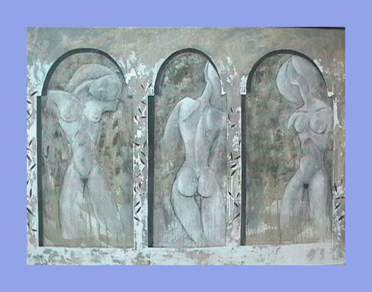 "Three Nudes in Arches"
